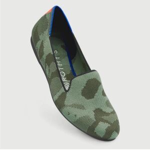 Rothy’s The Flat Olive Green Camo Round Toe Loafers Shoes Women’s Size 8.5 US